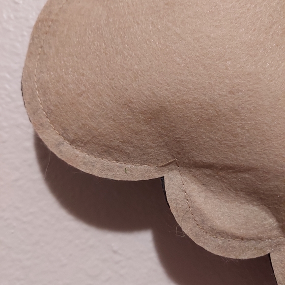 20" X 16" Red Felt Burlap Wall Hanger Lightweight Christmas Peace Joy Love w/Bow - Picture 5 of 9